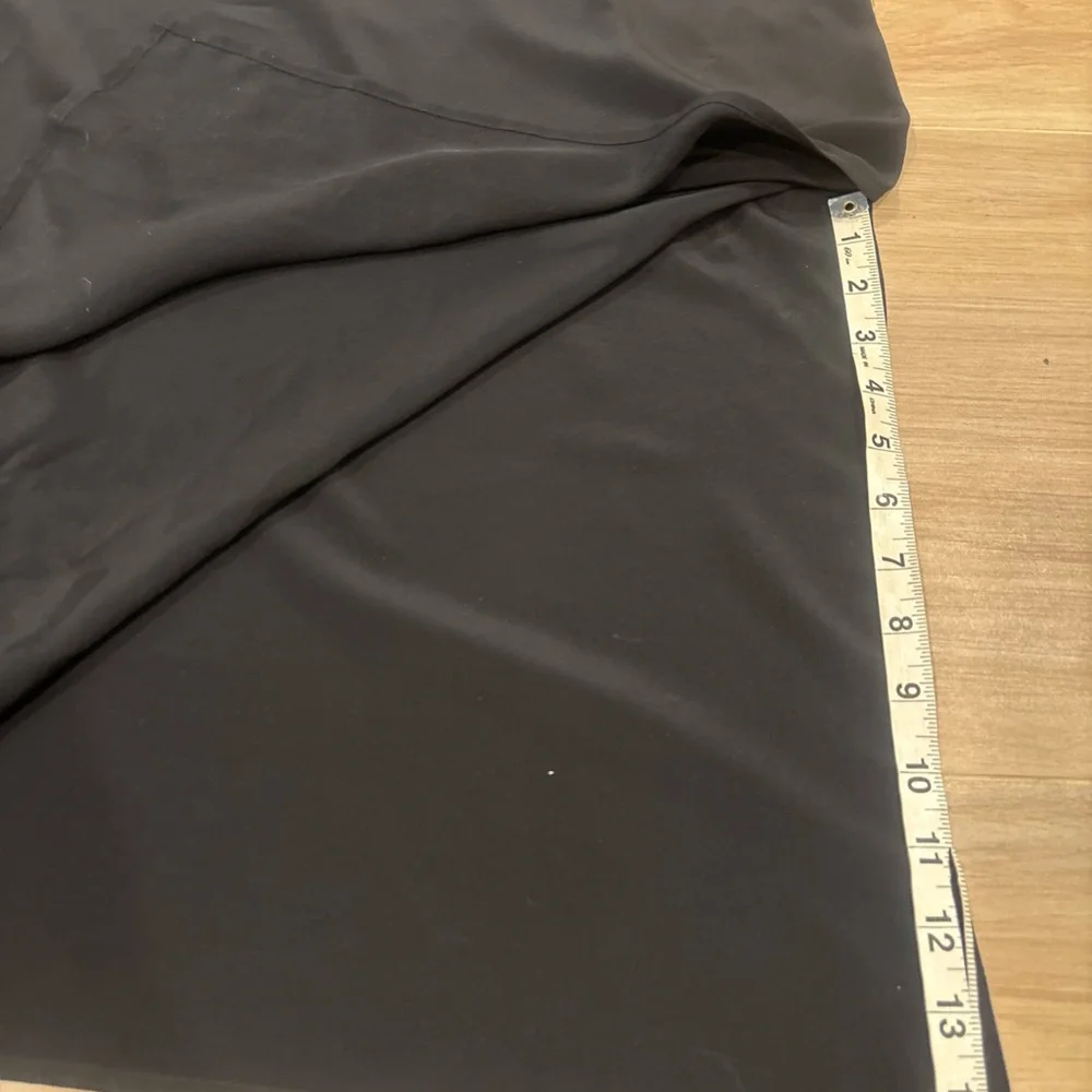 Diane von Furstenberg Vintage Y2K Minimalist Maxi Dress Silk Black Womens 1X - Picture 9 of 9